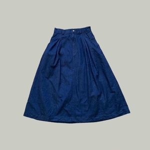 Calvin Klein 90s Denim A-line Skirt